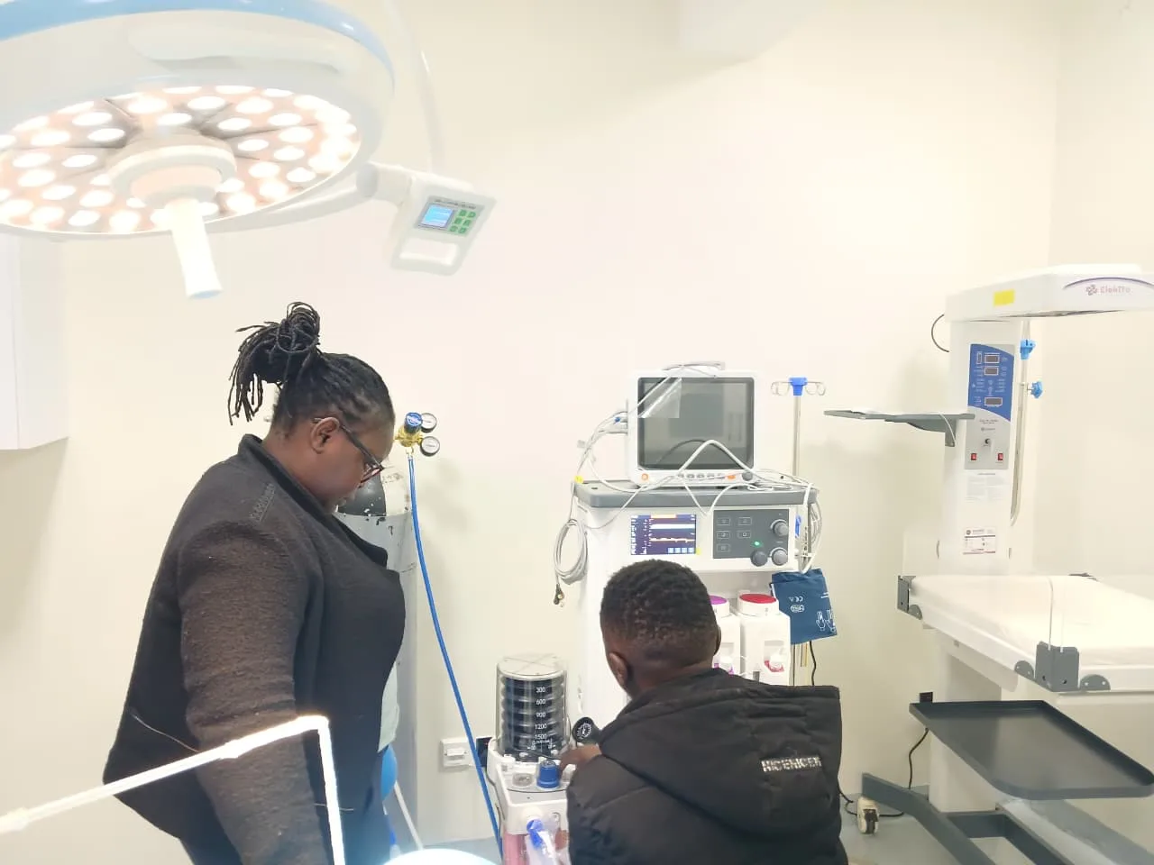 MEDevice Africa engineers servicing hospital theatre equipment