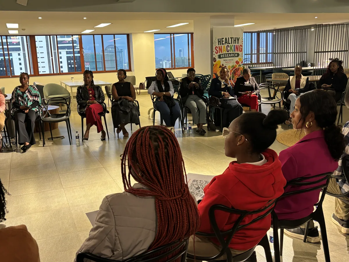 One of the two consolidated discussion circles in session